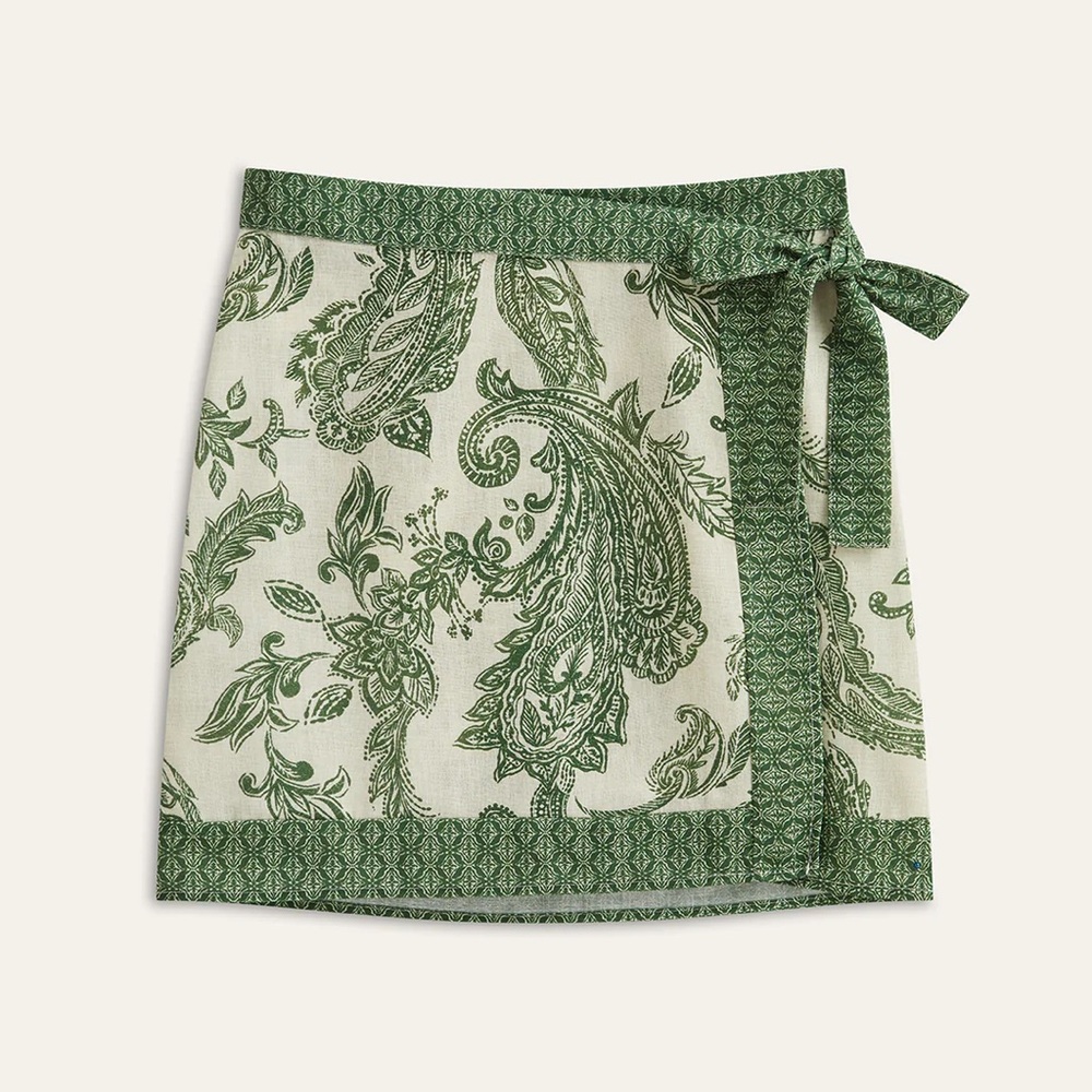 113 Paisley Print Wrap Skirt